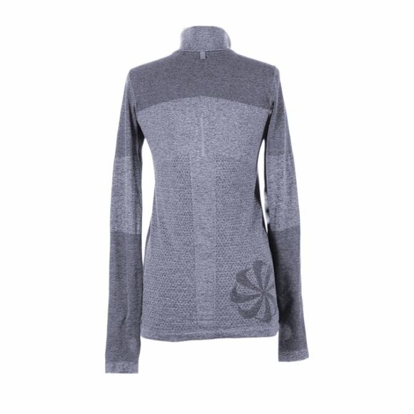 Nike Heathered Blue Colorblock Quarter Zip Fitted‎ Run Top - S Lightweight Layer - Picture 3 of 16